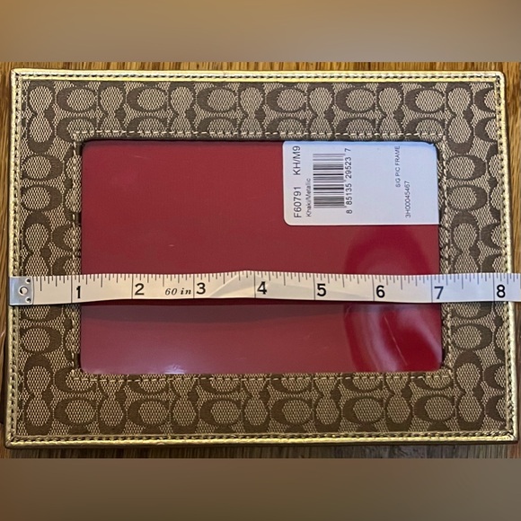 Vintage Coach Signature 4x6 photo frame - khaki / gold - Picture 2 of 5